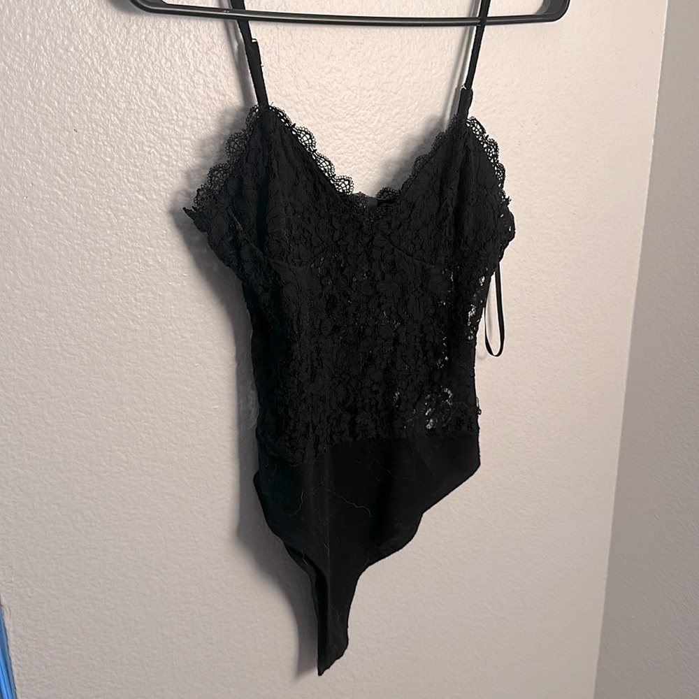 Size small Forever 21 lace onesie body suit black